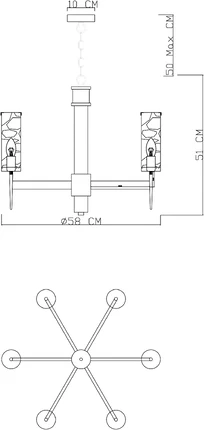 Подвесная люстра Divinare SHAM 4505/17 LM-6